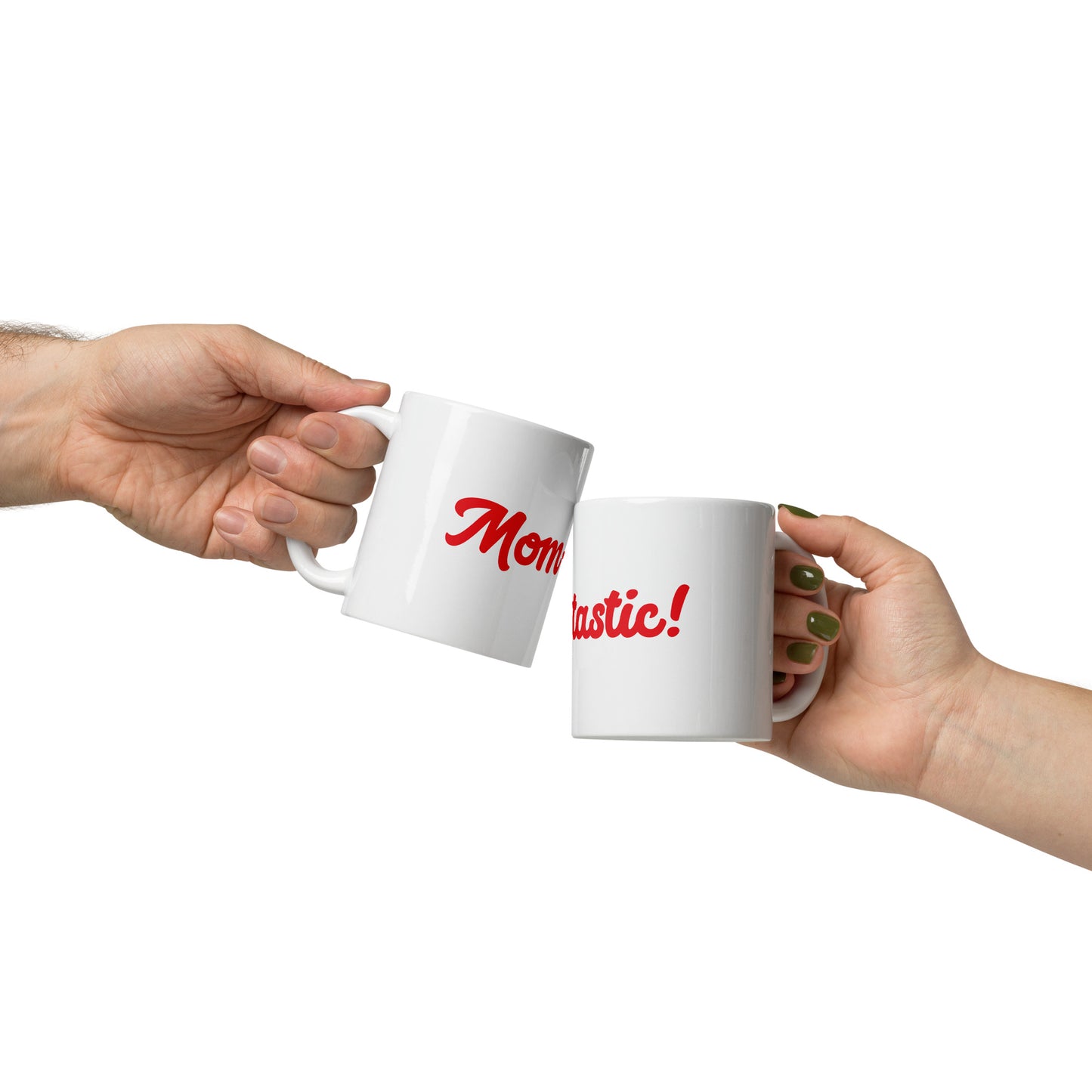 Mom-tastic White/Red Glossy Mug