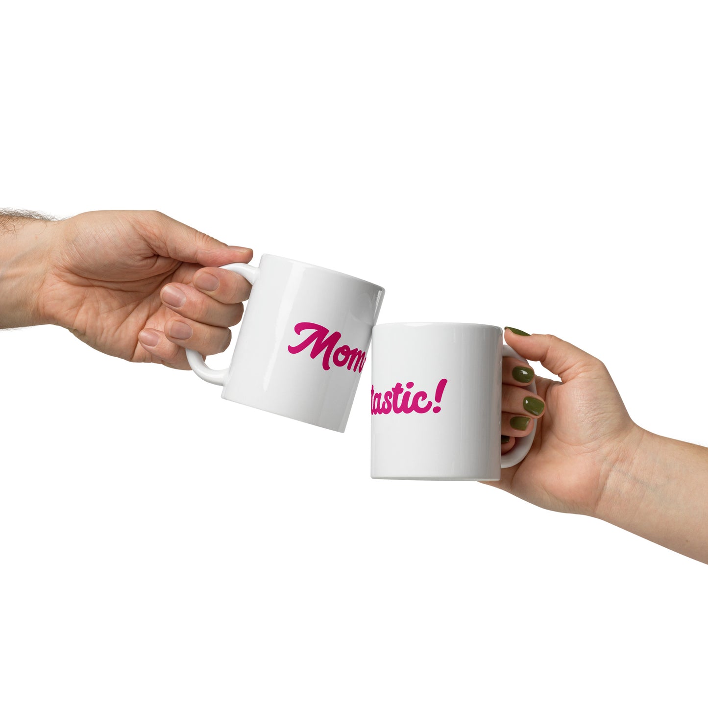 Mom-tastic White/Pink Glossy Mug