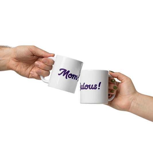 Mom-Bulous White/Purple Glossy Mug