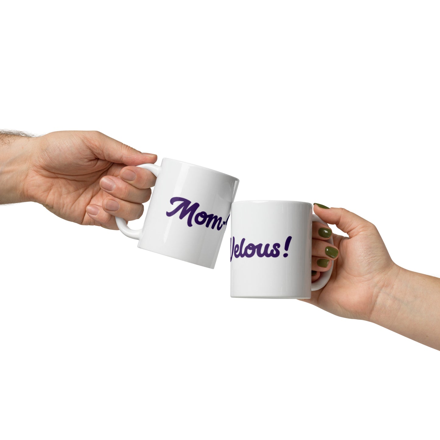 Mom-Velous White/Purple Glossy Mug