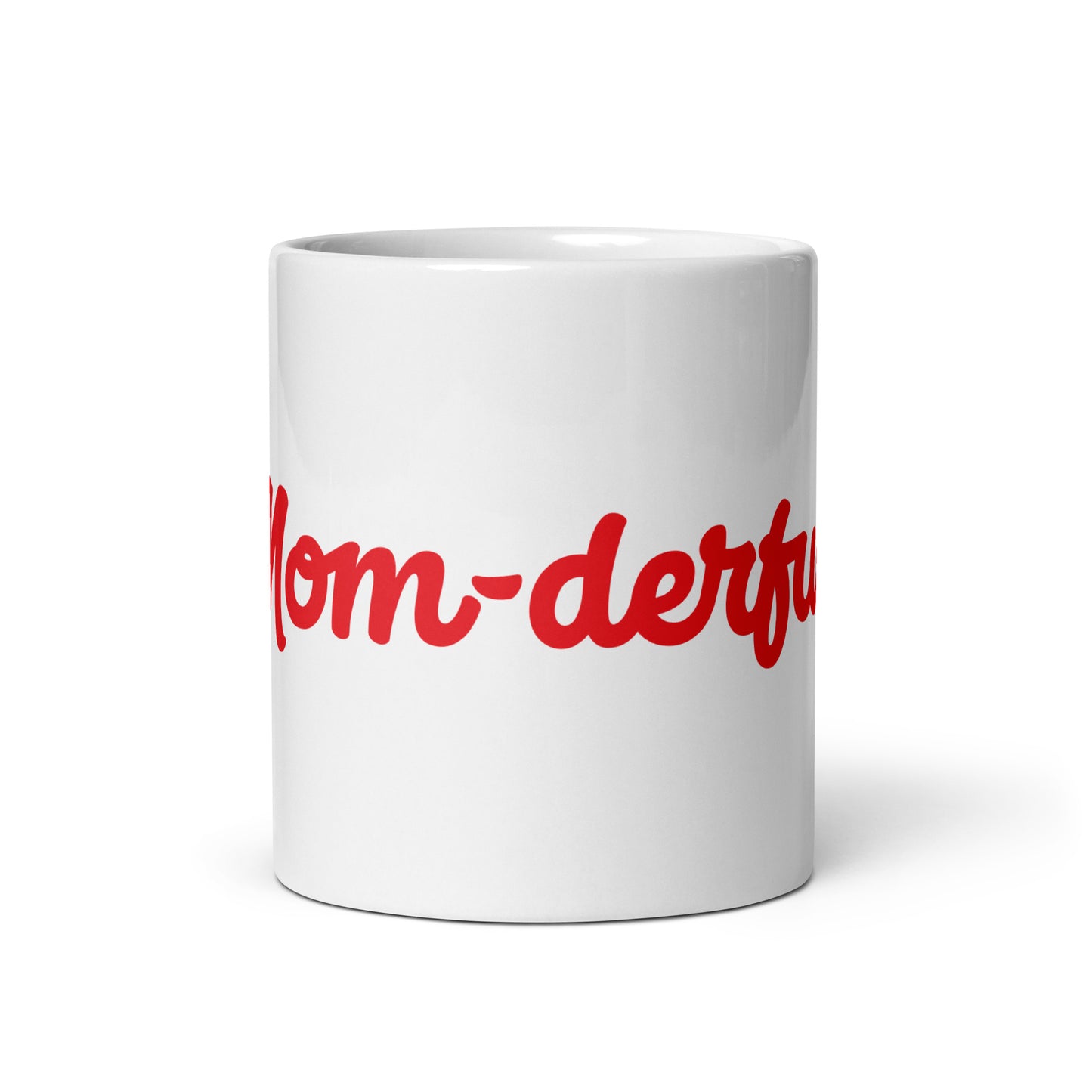 Mom-derful White/Red Glossy Mug