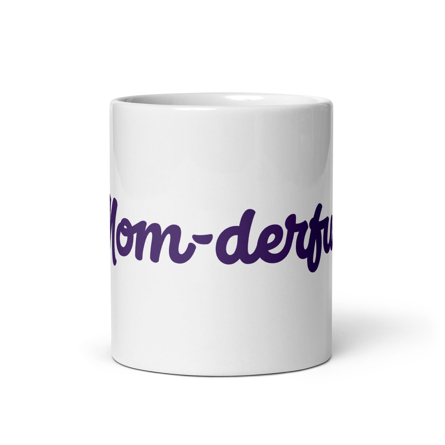 Mom-derful White/Purple Glossy Mug