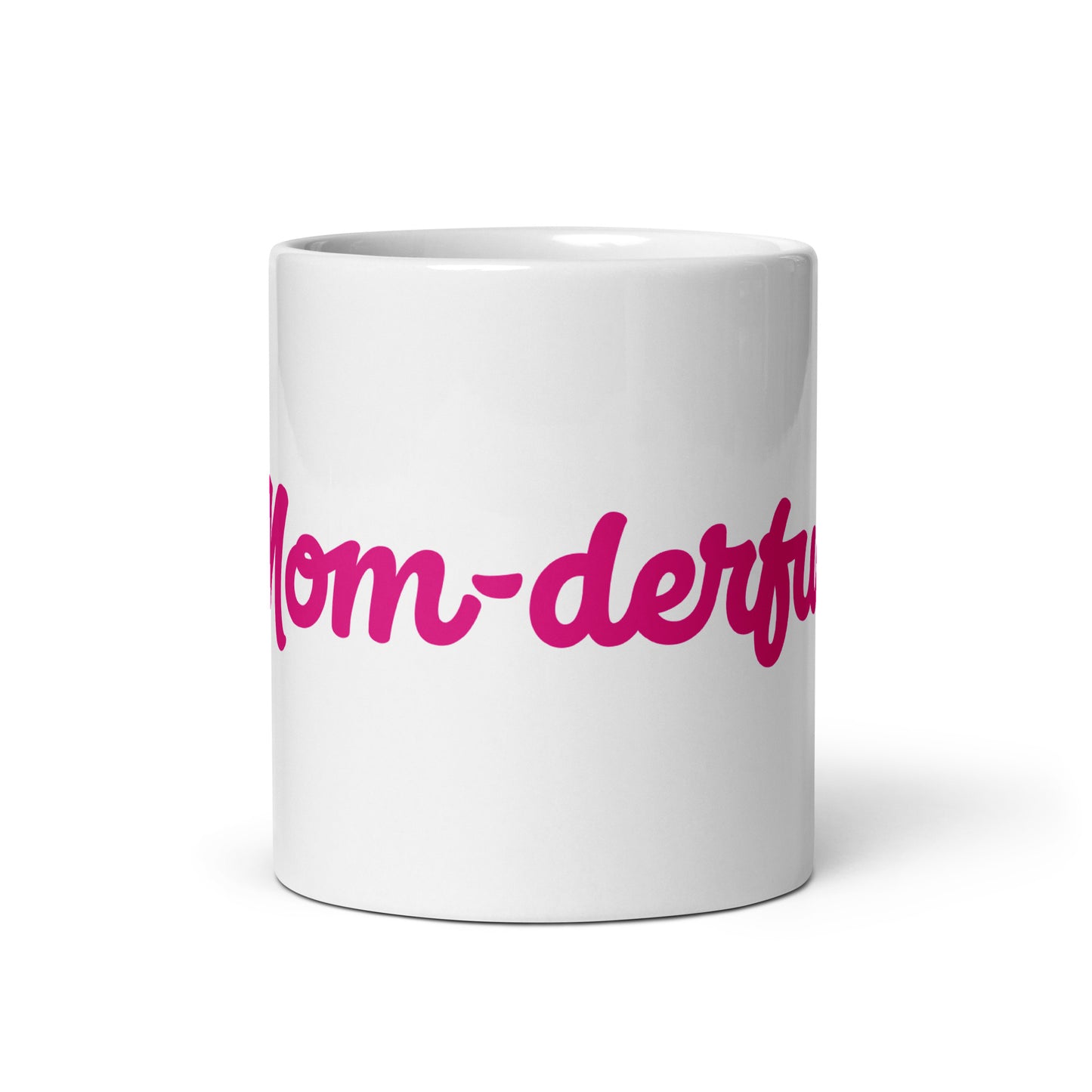 Mom-derful White/Pink Glossy Mug