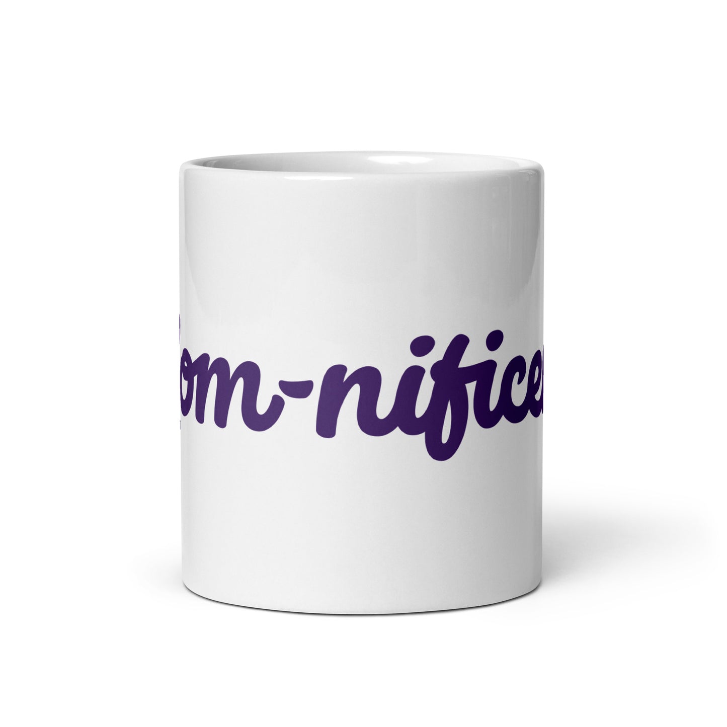 Mom-nificent White/Purple Glossy Mug
