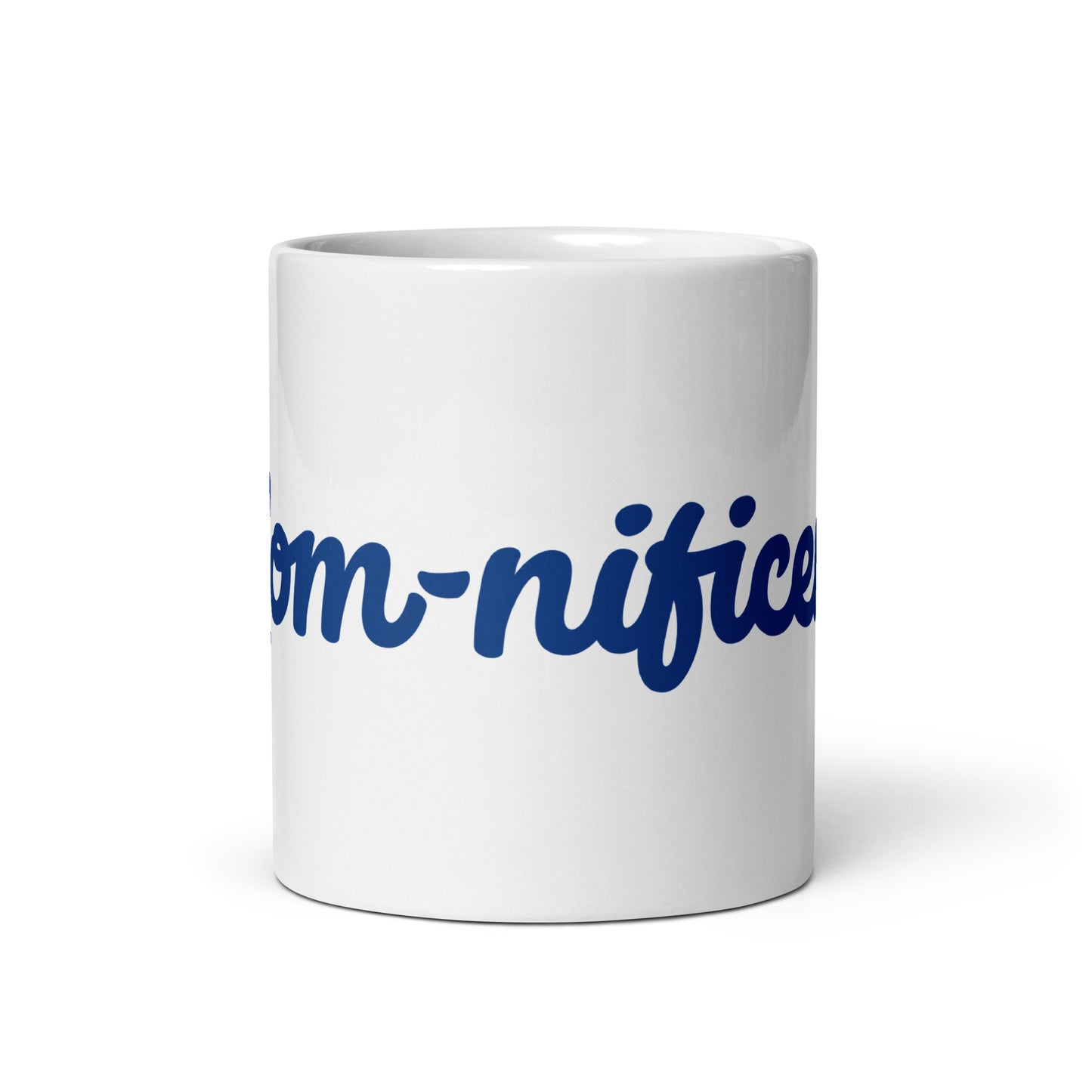 Mom-nificent White/Blue Glossy Mug