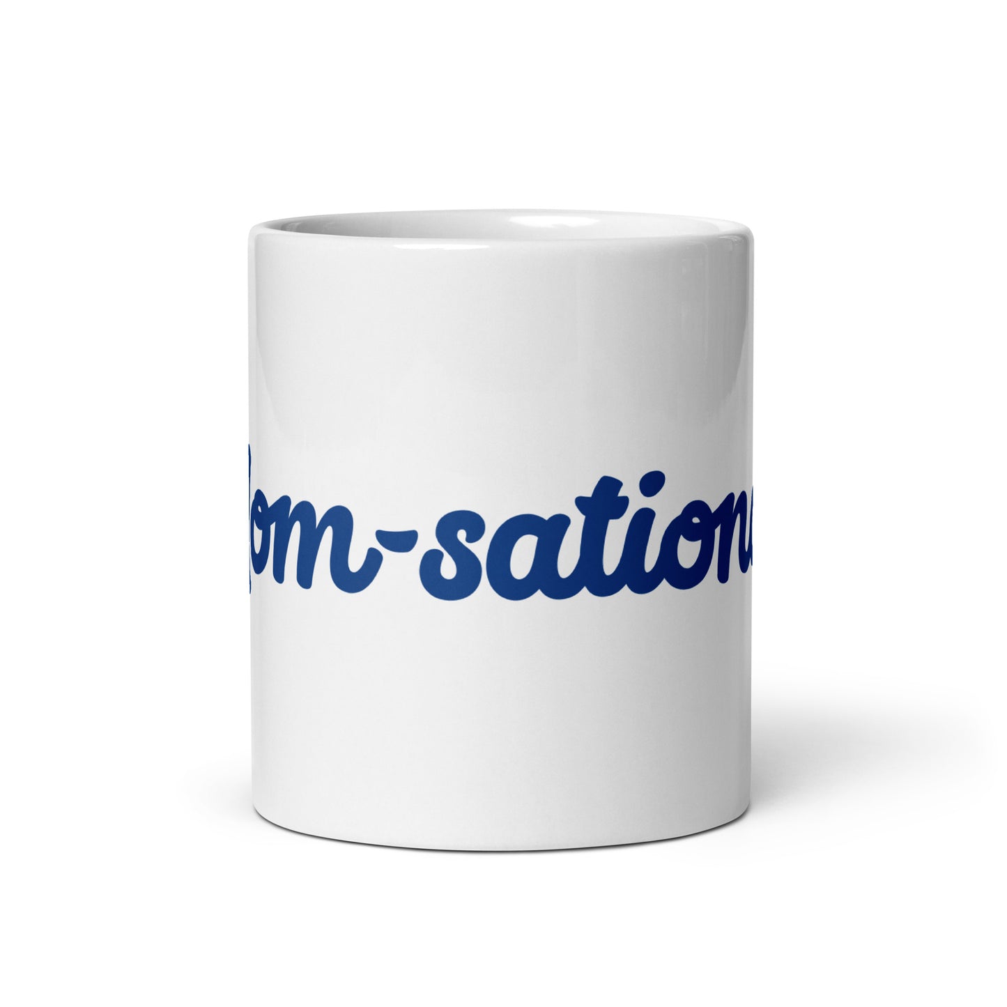 Mom-sational White/Blue Glossy Mug