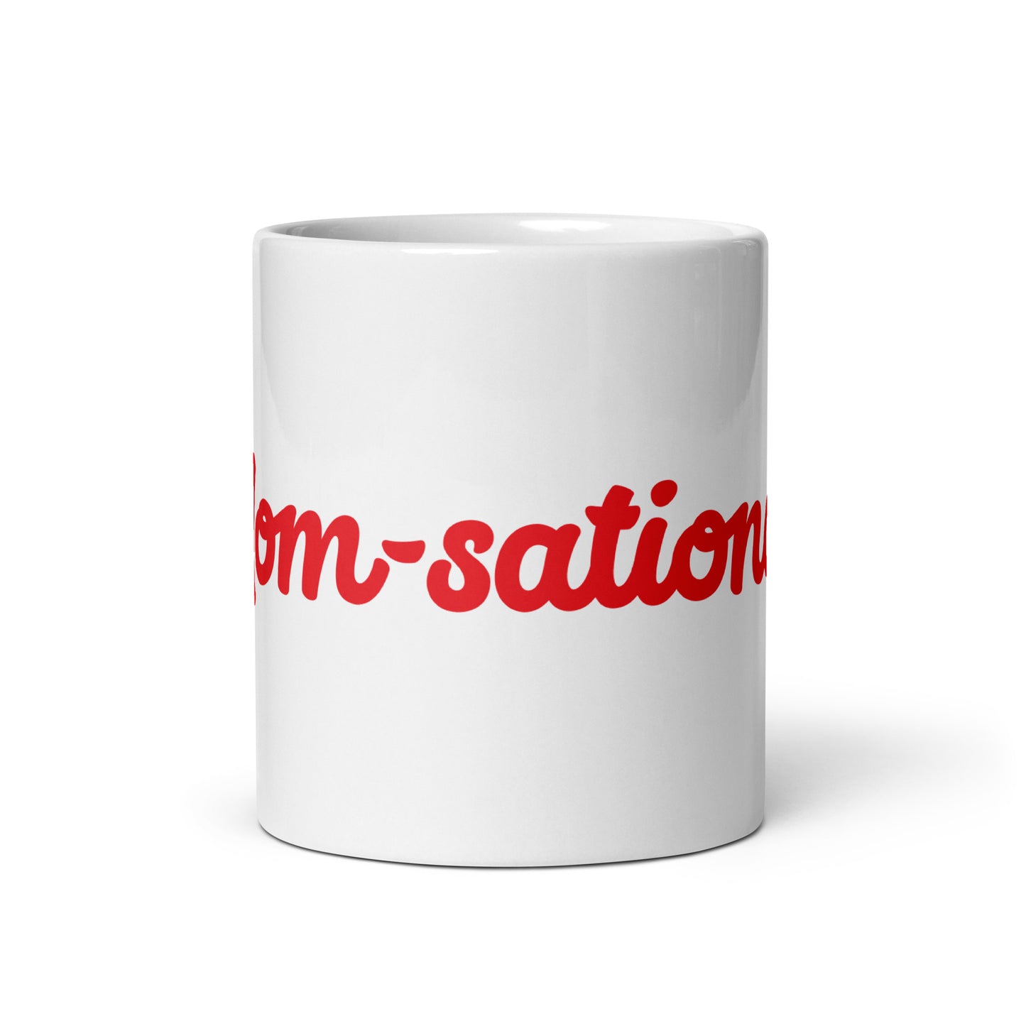 Mom-sational White/Red Glossy Mug