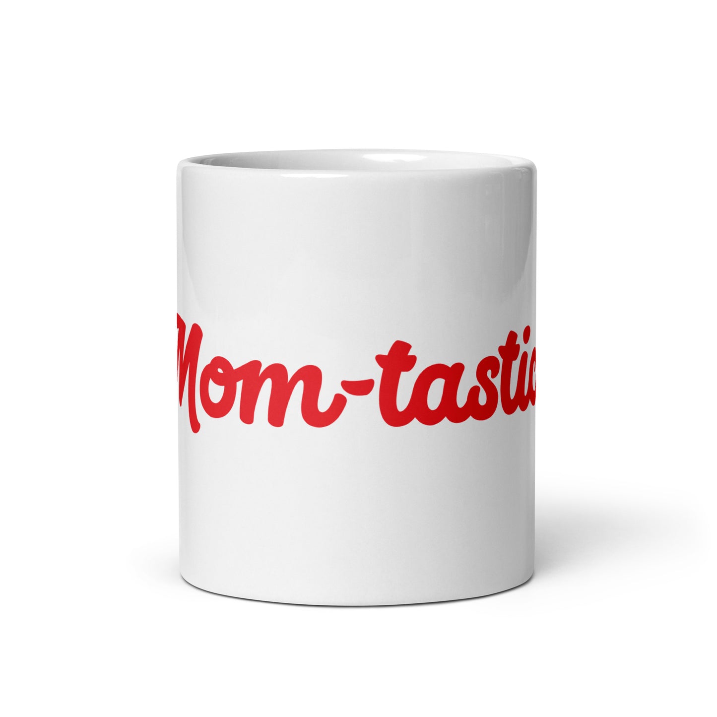 Mom-tastic White/Red Glossy Mug