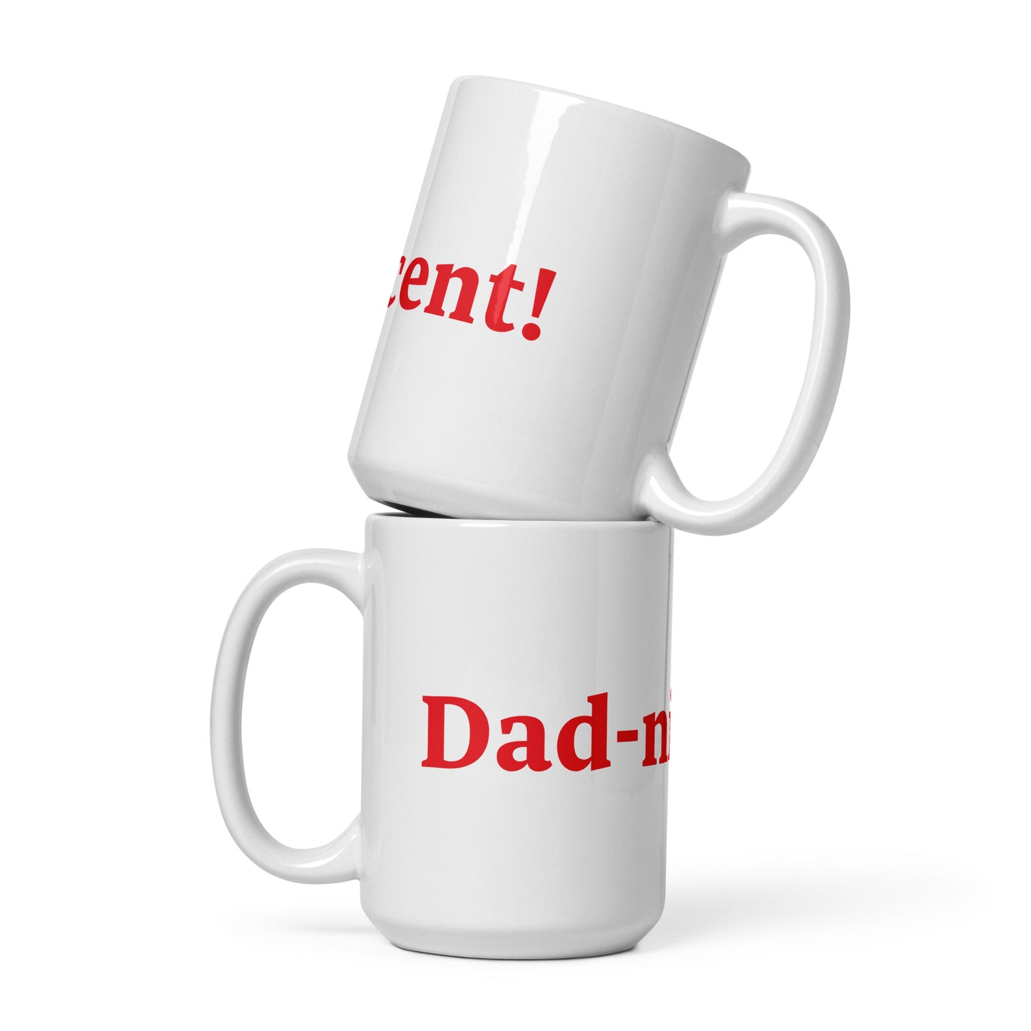 Dad-nificent White/Red Glossy Mug