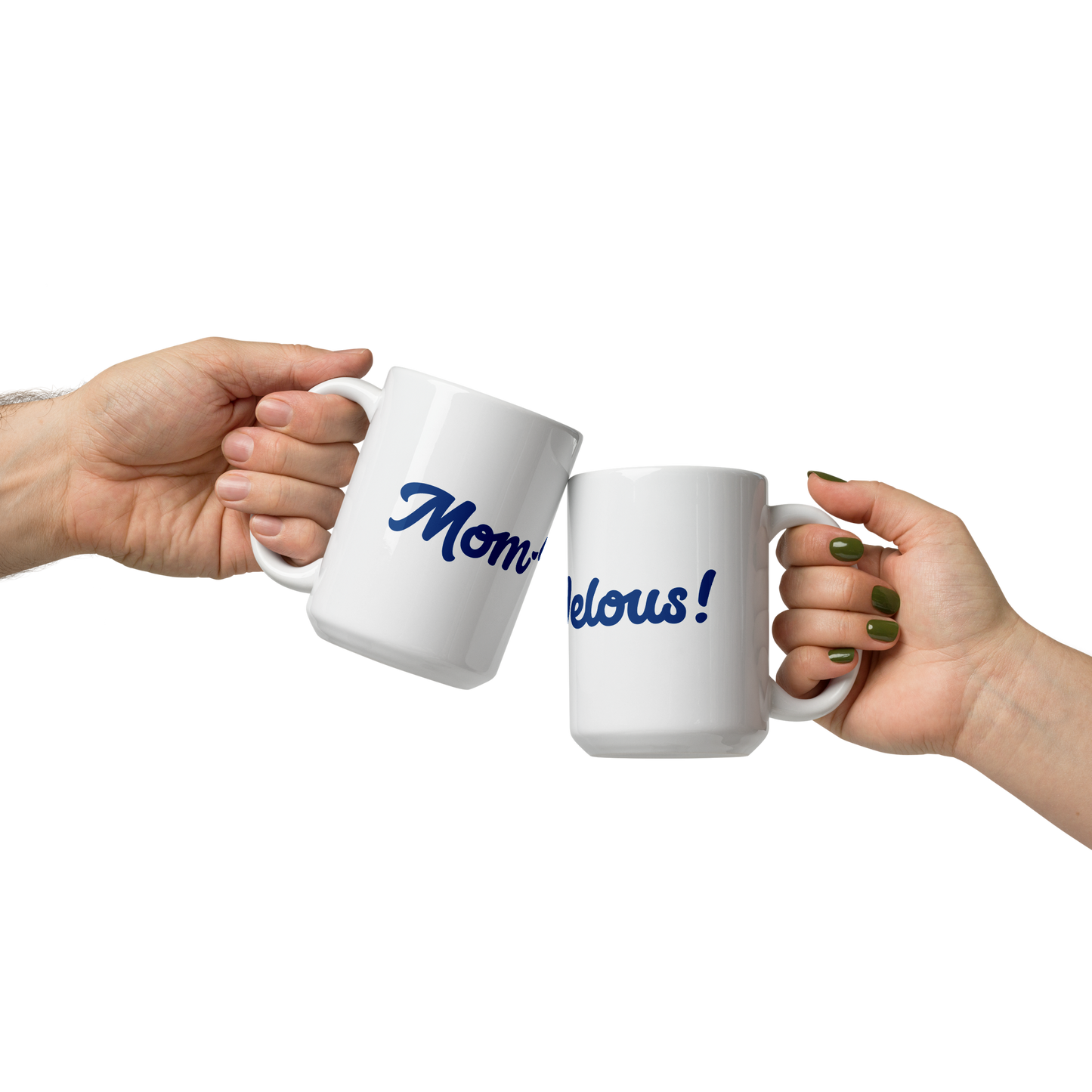 Mom-Velous White/Blue Glossy Mug