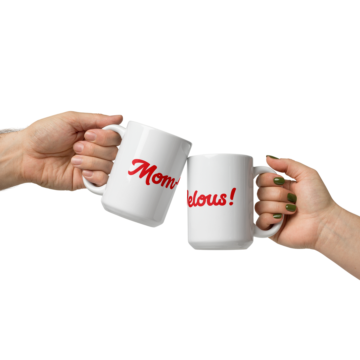 Mom-Velous White/Red Glossy Mug