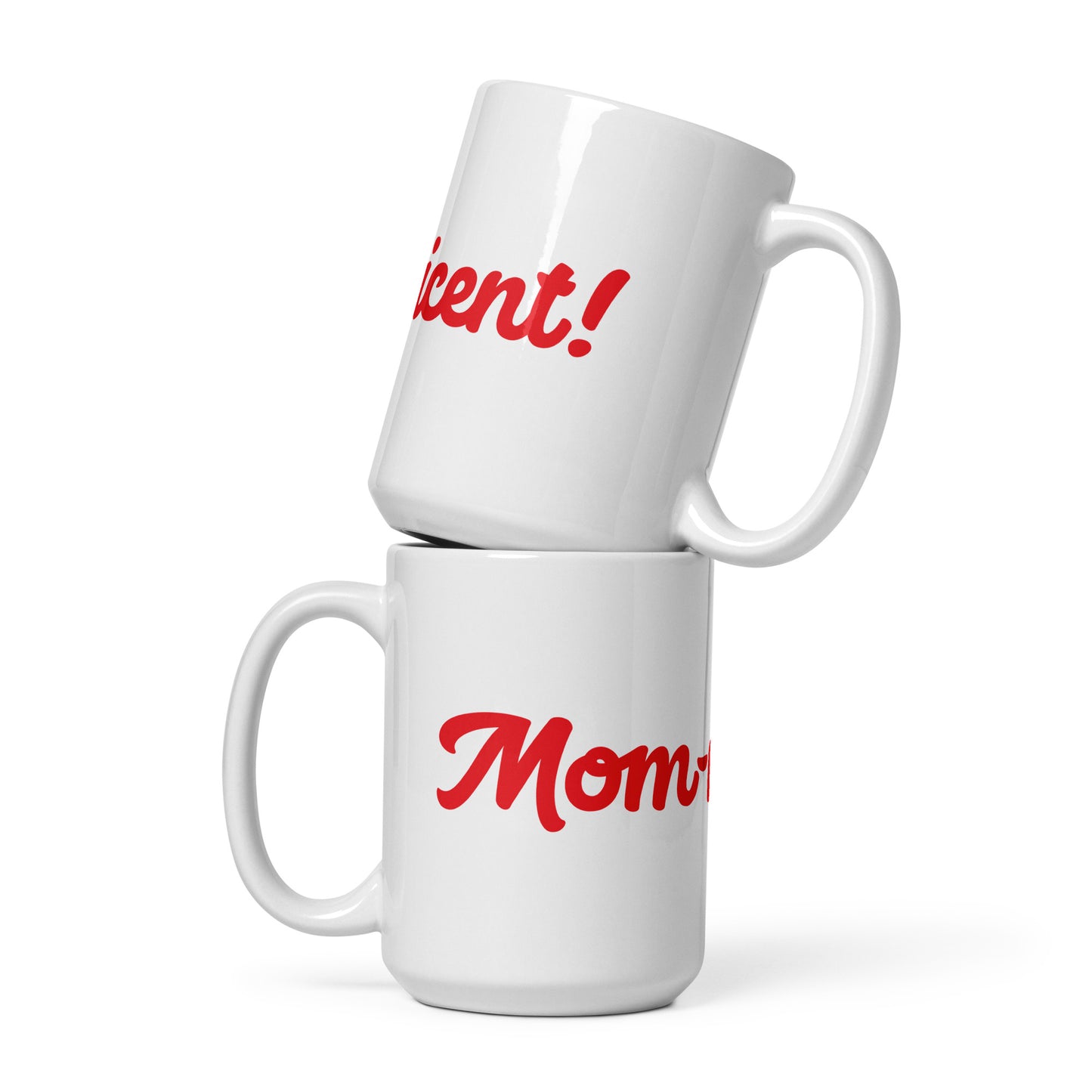 Mom-nificent White/Red Glossy Mug
