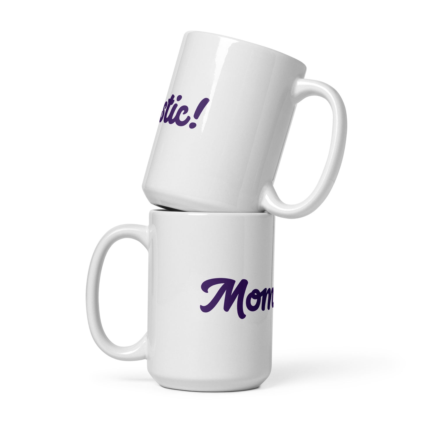 Mom-tastic White/Purple Glossy Mug