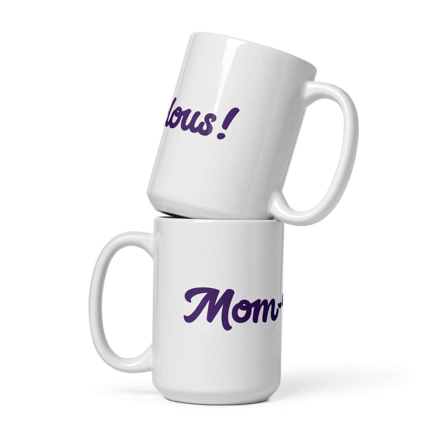 Mom-Velous White/Purple Glossy Mug