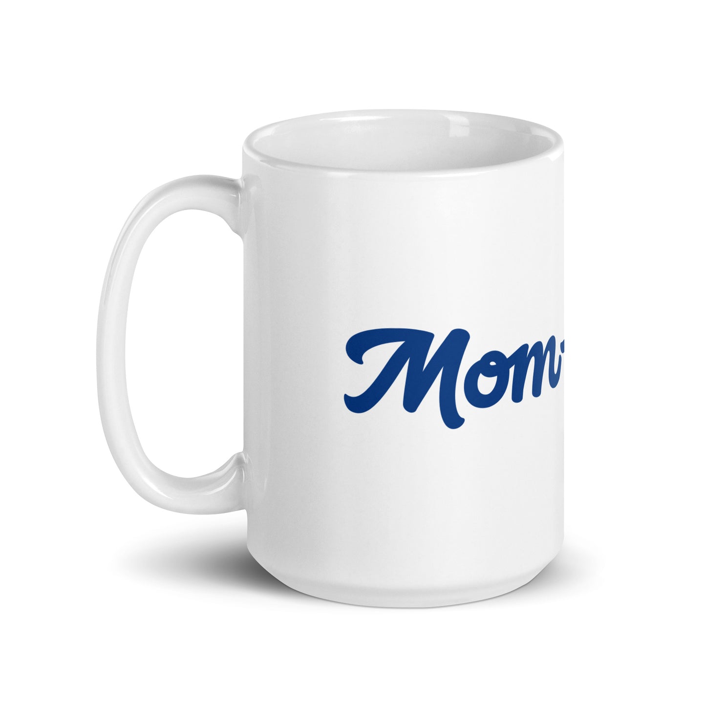 Mom-derful White/Blue Glossy Mug