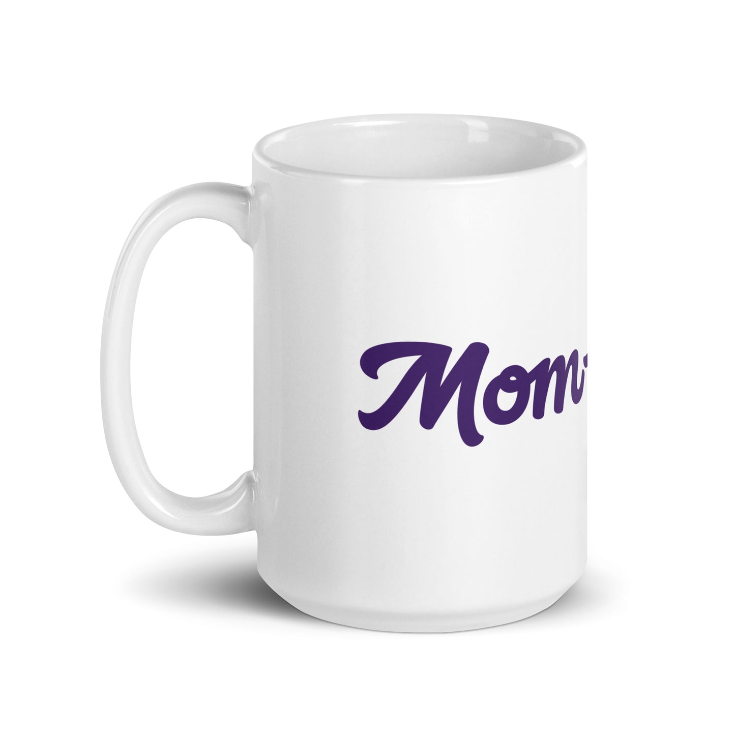 Mom-derful White/Purple Glossy Mug