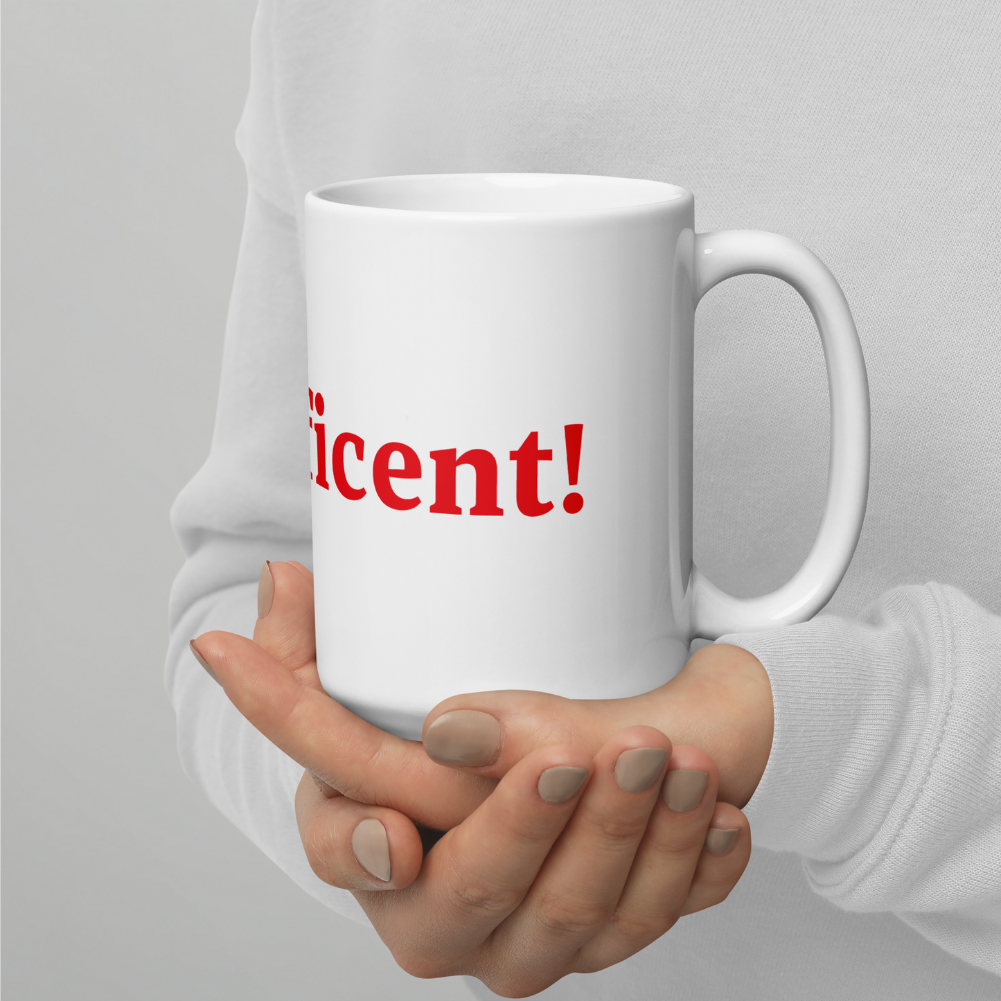 Dad-nificent White/Red Glossy Mug
