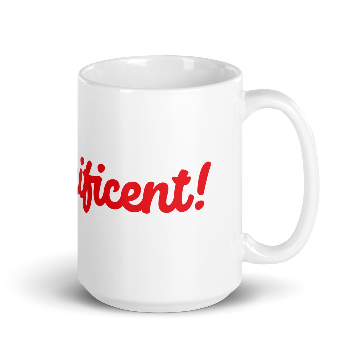 Mom-nificent White/Red Glossy Mug