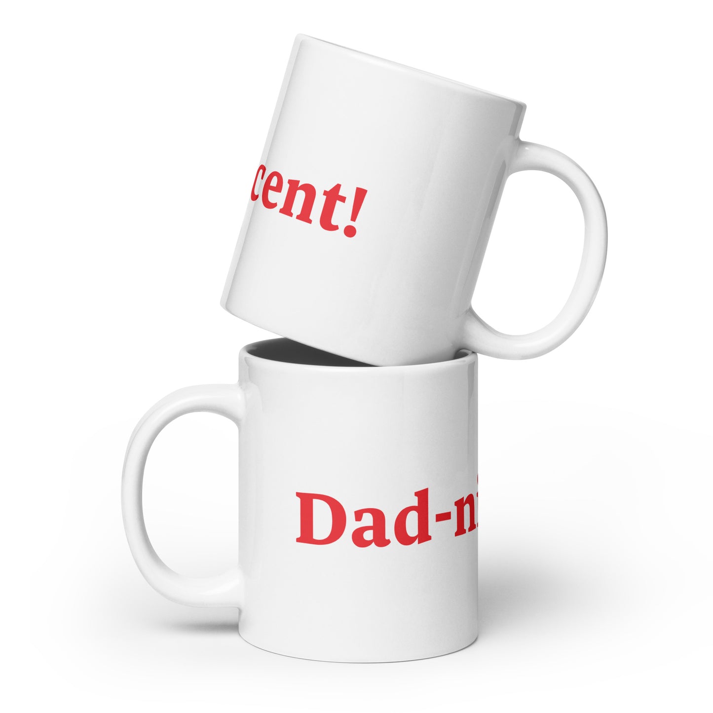Dad-nificent White/Red Glossy Mug