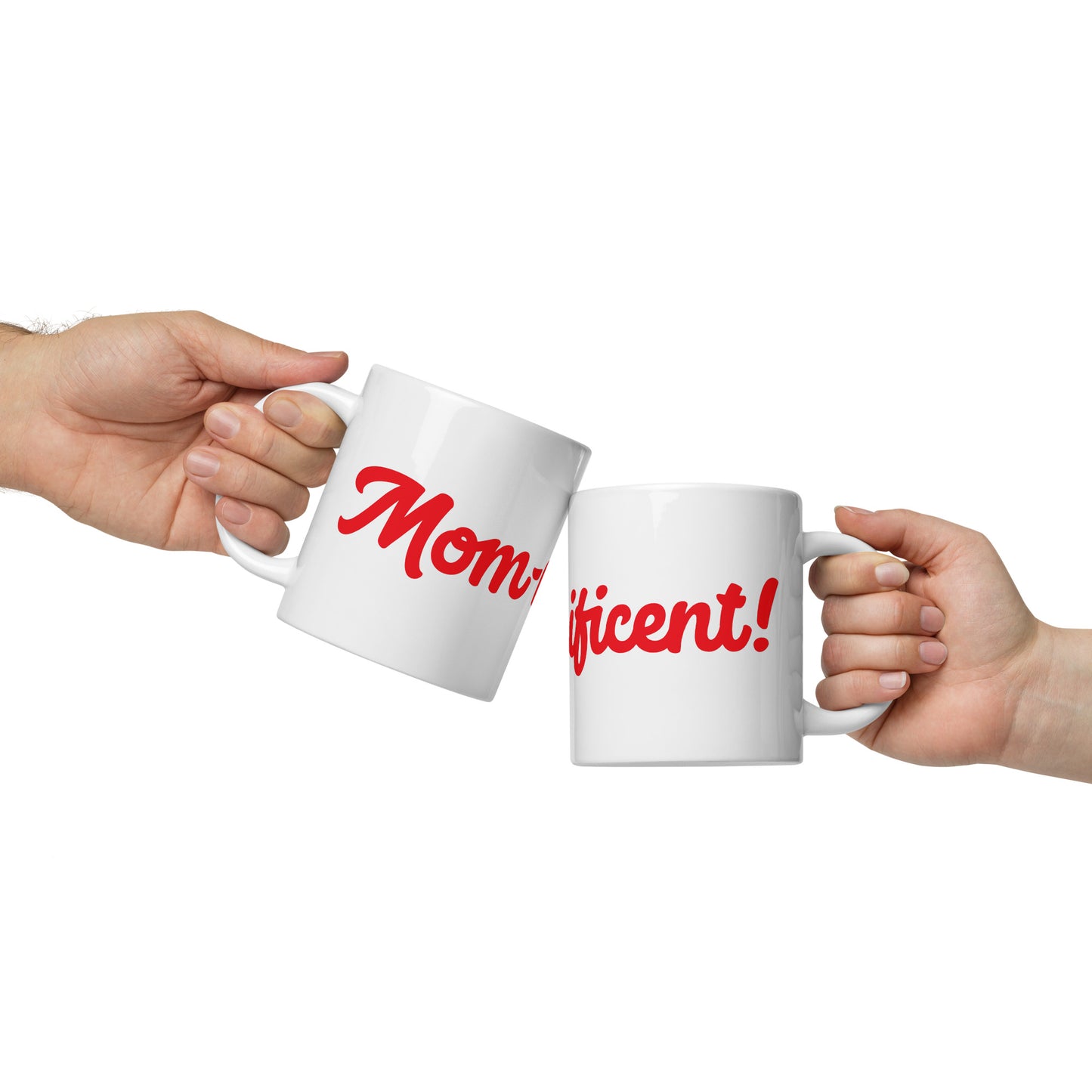 Mom-nificent White/Red Glossy Mug
